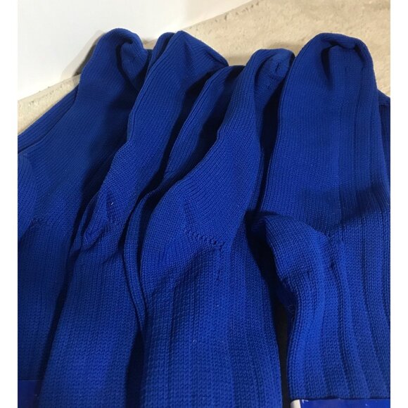 Saxon Blue Soccer Socks Nylon Stretch Size 10-13 Shoe Size 7-12 Pack Of 4 - Picture 3 of 6